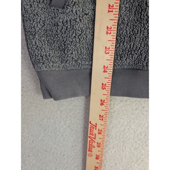 LL Bean Hoodie Sweatshirt Mens Small Gray Tumbled Sherpa Pile Pullover - Picture 7 of 16
